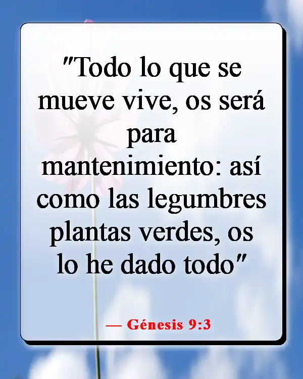 Versículos de la Biblia sobre la comida y la comunión (Génesis 9:3)