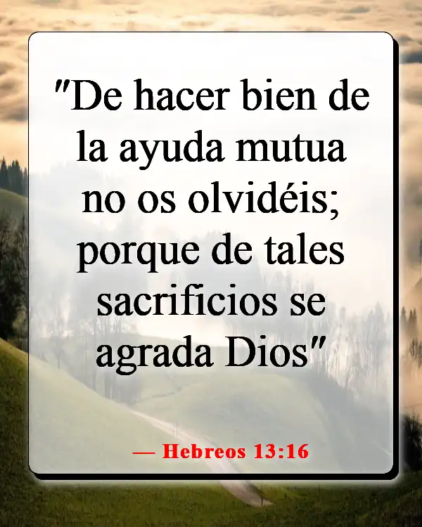 Versículos de la Biblia sobre sembrar y cosechar (Hebreos 13:16)