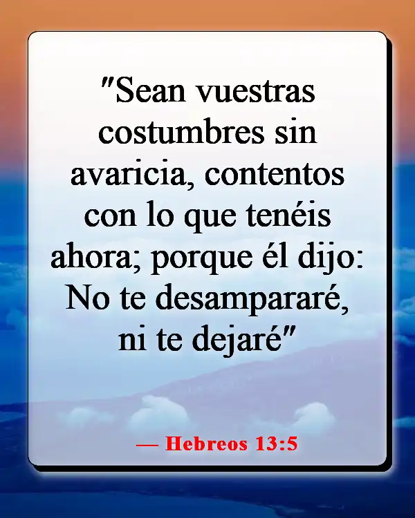 Versículos de la Biblia sobre sentir la presencia de Dios (Hebreos 13:5)