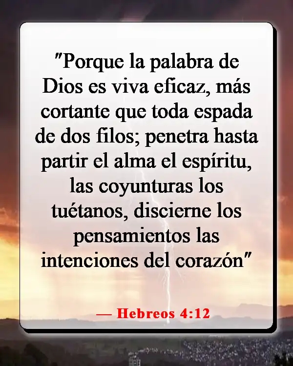 Versículos de la Biblia sobre cambiar tu mentalidad (Hebreos 4:12)