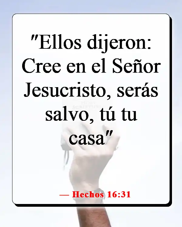 Versículos de la Biblia sobre estar bien con Dios (Hechos 16:31)