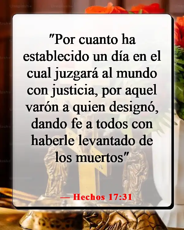 Versículos de la Biblia sobre celebrar la vida después de la muerte (Hechos 17:31)