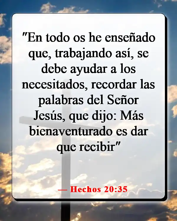 Versículos de la Biblia sobre sembrar y cosechar (Hechos 20:35)