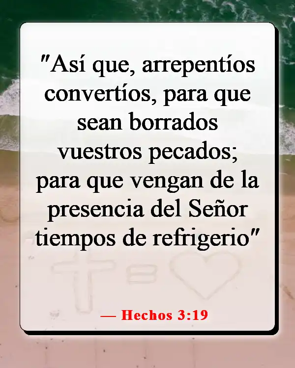 Versículos de la Biblia sobre estar bien con Dios (Hechos 3:19)