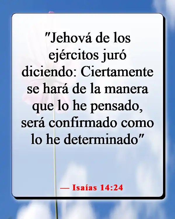 Versículos bíblicos sobre el destino (Isaías 14:24)