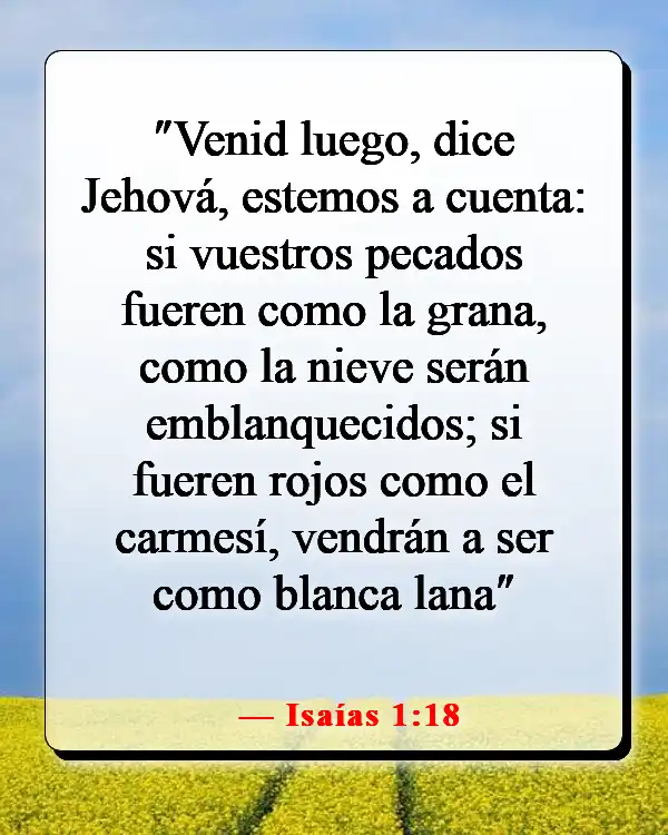 Versículos de la Biblia sobre estar bien con Dios (Isaías 1:18)