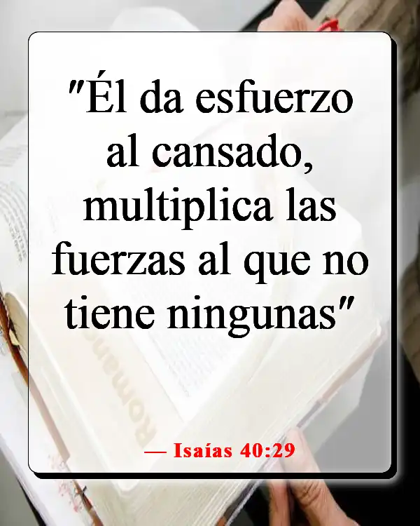 Versículos de la Biblia sobre luchar por lo que es correcto (Isaías 40:29)