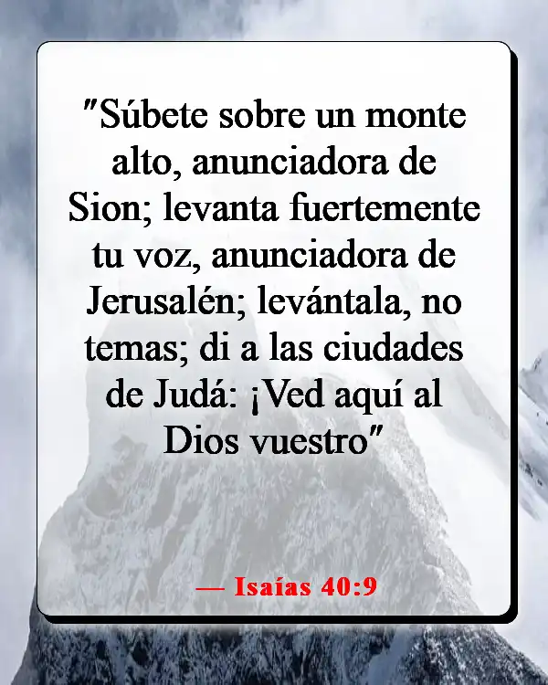 Versículos de la Biblia sobre guiar a otros hacia Dios (Isaías 40:9)