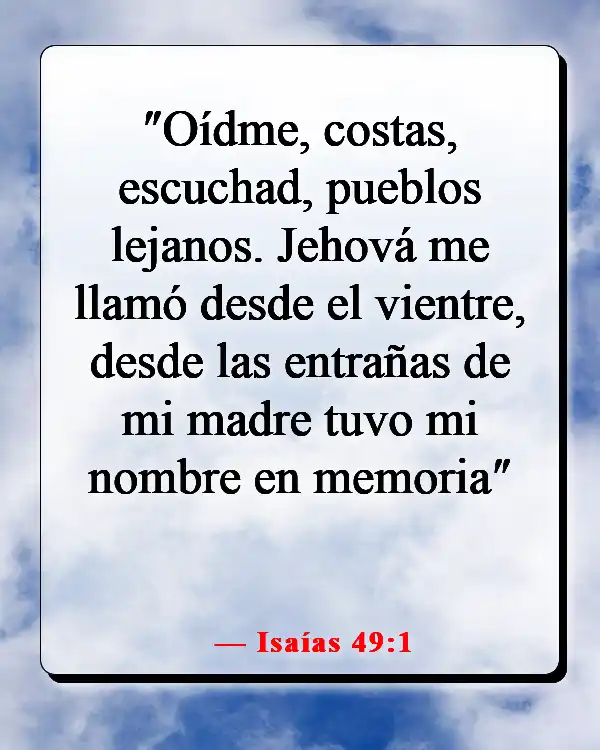 Versículos bíblicos sobre el destino (Isaías 49:1)