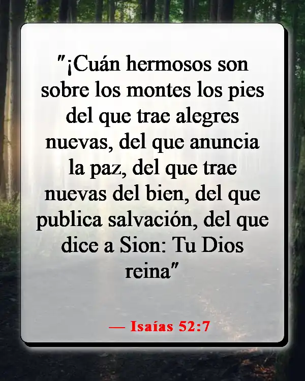 Versículos de la Biblia sobre guiar a otros hacia Dios (Isaías 52:7)