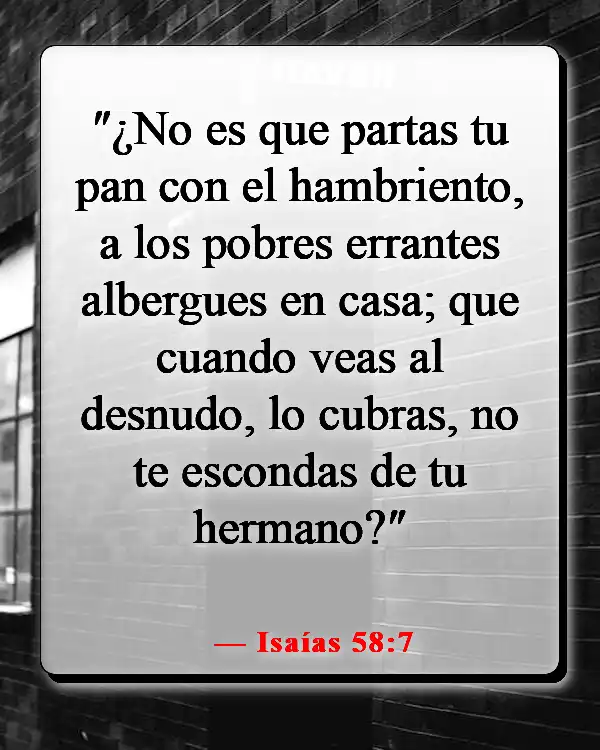 Versículos de la Biblia sobre ser amable (Isaías 58:7)