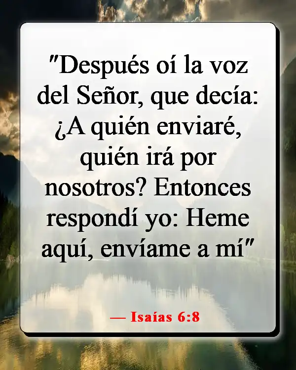 Versículos de la Biblia sobre guiar a otros hacia Dios (Isaías 6:8)