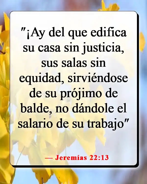 Versículos de la Biblia sobre la justicia en los negocios (Jeremías 22:13)