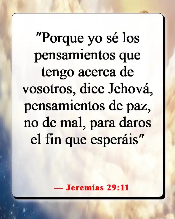 Versículos de la Biblia sobre luchar por lo que es correcto (Jeremías 29:11)