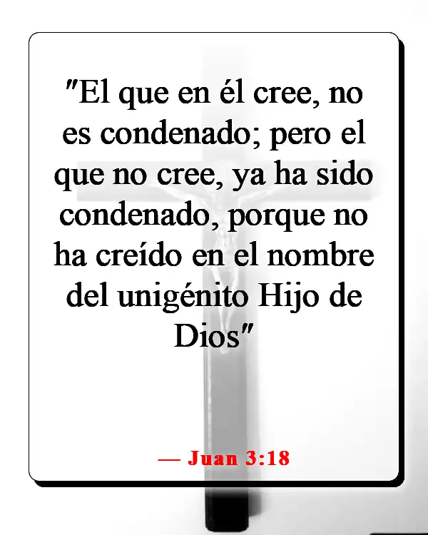 Versículos de la Biblia sobre creer sin ver (Juan 3:18)