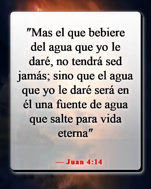 Versículos de la Biblia sobre celebrar la vida después de la muerte (Juan 4:14)