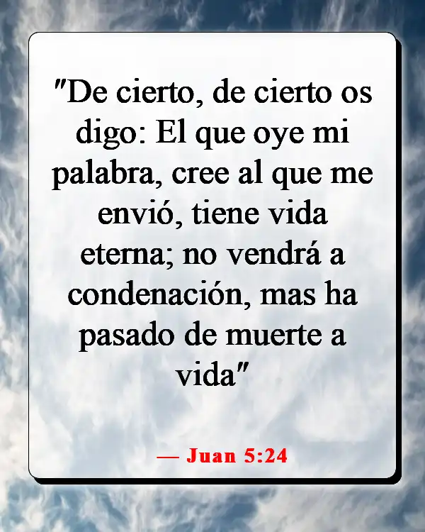 Versículos de la Biblia sobre estar bien con Dios (Juan 5:24)