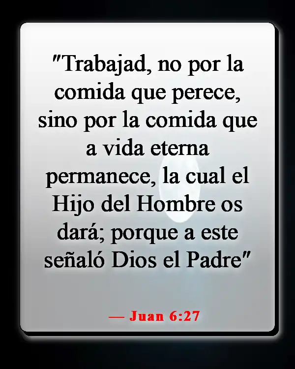 Versículos de la Biblia sobre celebrar la vida después de la muerte (Juan 6:27)