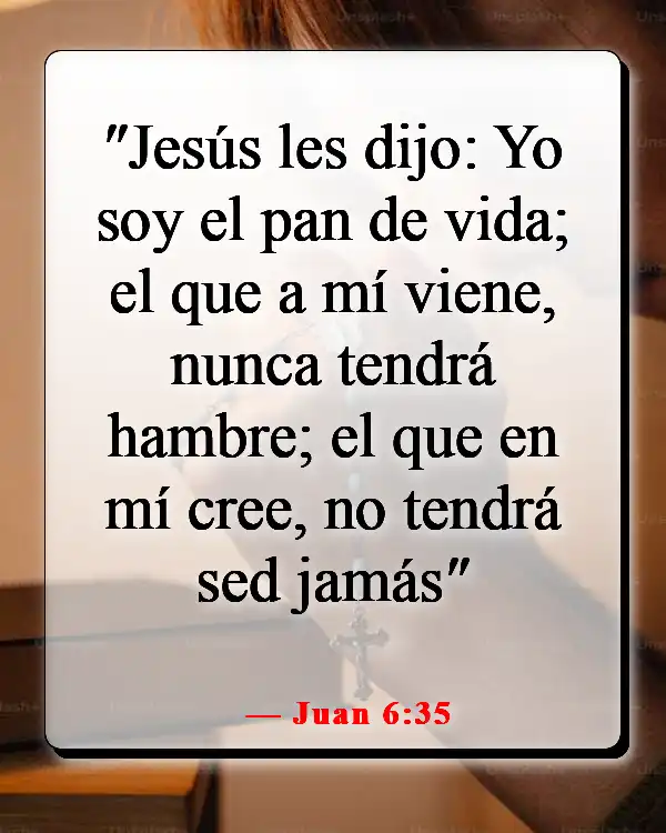 Versículos de la Biblia sobre creer sin ver (Juan 6:35)