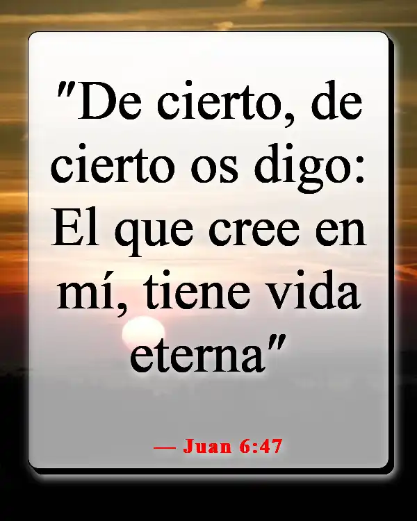 Versículos de la Biblia sobre creer sin ver (Juan 6:47)