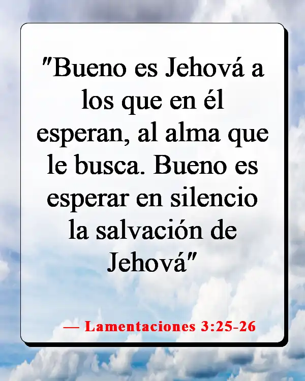 Versículos de la Biblia sobre luchar por lo que es correcto (Lamentaciones 3:25-26)