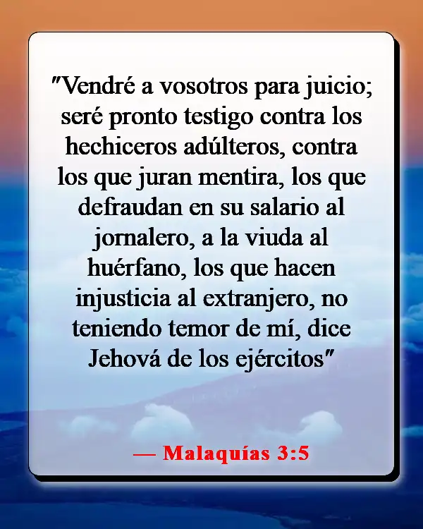 Versículos de la Biblia sobre la justicia en los negocios (Malaquías 3:5)