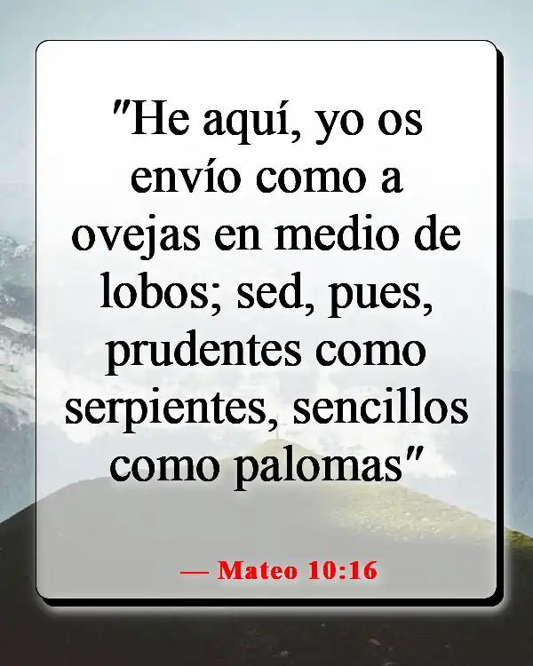 Versículos de la Biblia sobre luchar por lo que es correcto (Mateo 10:16)