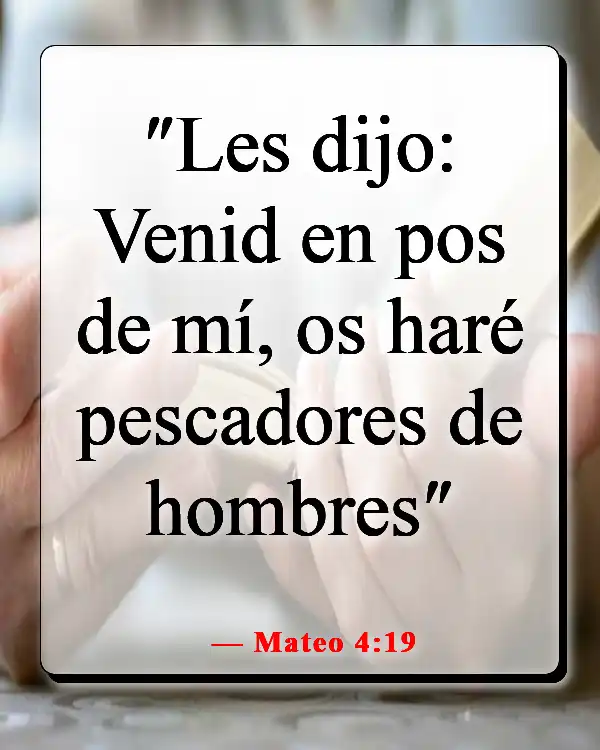 Versículos de la Biblia sobre guiar a otros hacia Dios (Mateo 4:19)