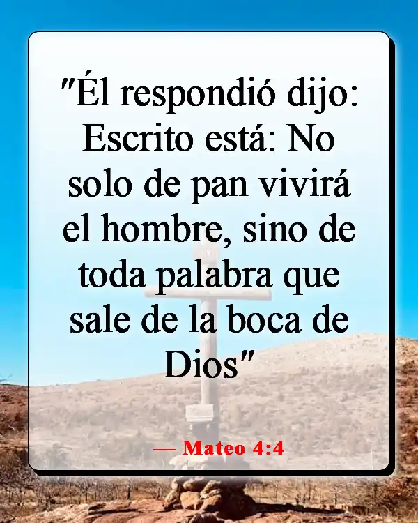 Versículos de la Biblia sobre la transformación de tu mente (Mateo 4:4)