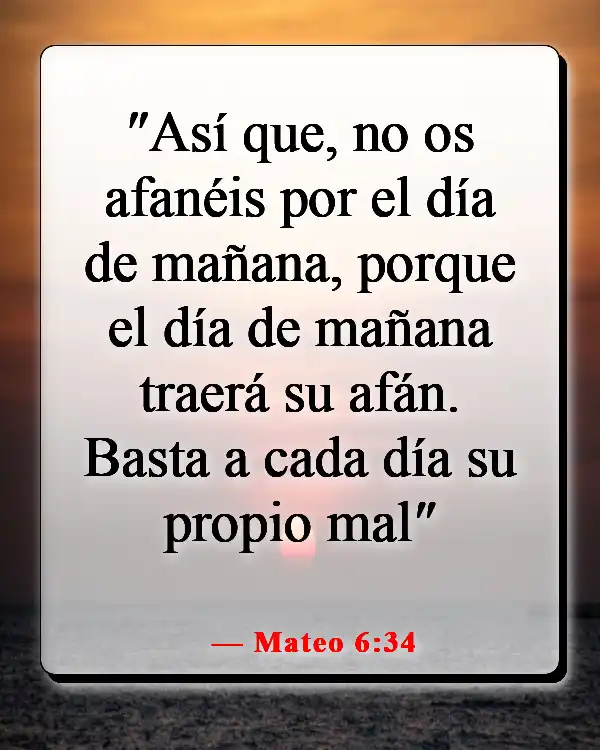 Versículos de la Biblia sobre la sanación de la mente (Mateo 6:34)