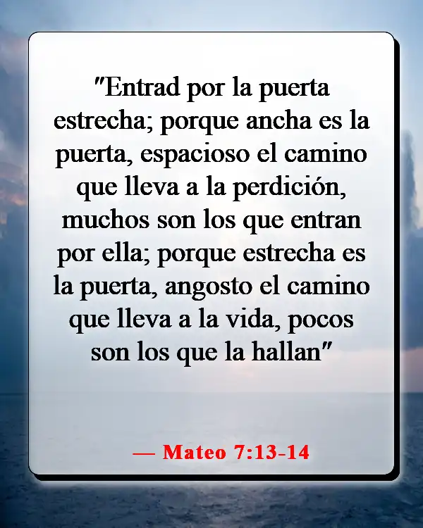 Versículos de la Biblia sobre el plan de salvación de Dios (Mateo 7:13-14)
