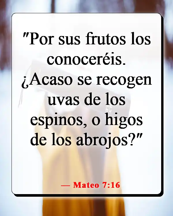 Versículos de la Biblia sobre sembrar y cosechar (Mateo 7:16)