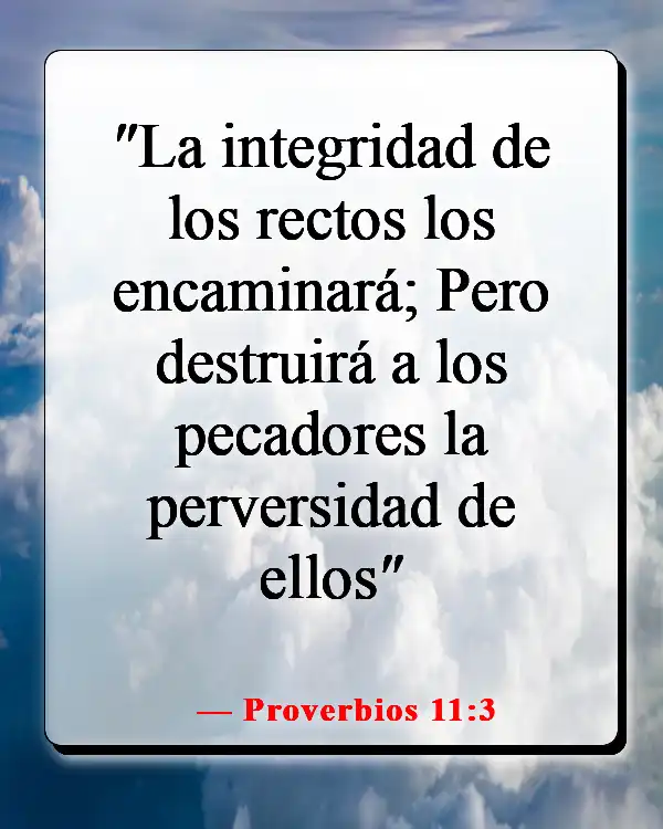 Versículos de la Biblia sobre la virtud (Proverbios 11:3)