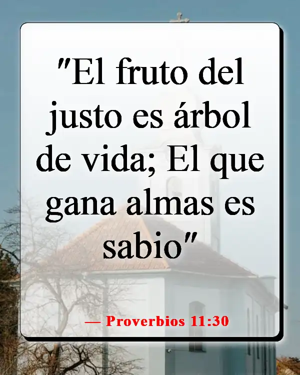 Versículos de la Biblia sobre guiar a otros hacia Dios (Proverbios 11:30)