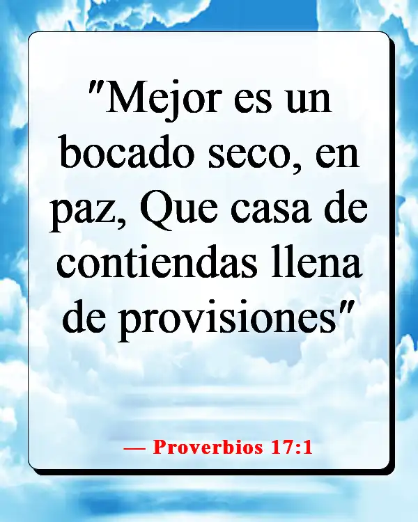 Versículos de la Biblia sobre la comida y la comunión (Proverbios 17:1)