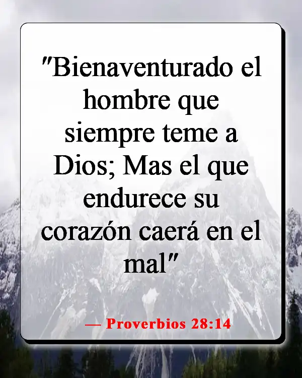 Versículos de la Biblia sobre luchar por lo que es correcto (Proverbios 28:14)