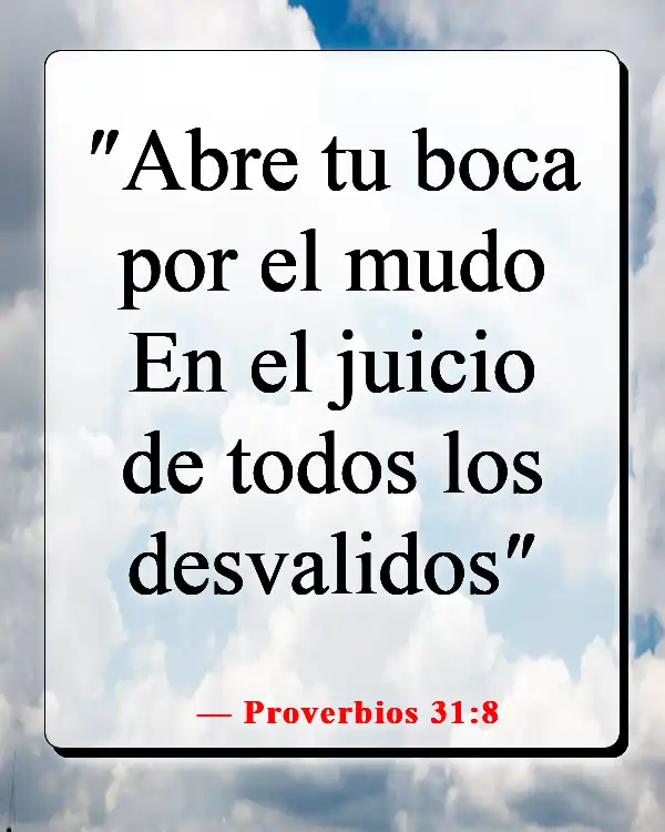 Versículos de la Biblia sobre la mujer sabia (Proverbios 31:8)