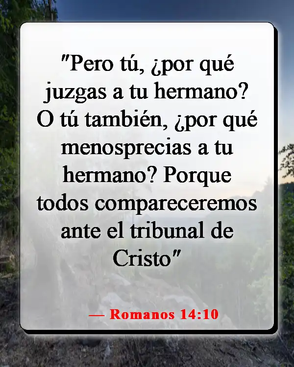 Versículos de la Biblia sobre juzgar a otros con justicia (Romanos 14:10)