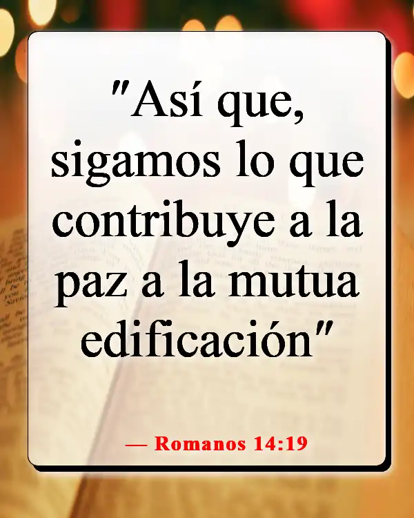 Versículos de la Biblia sobre sembrar y cosechar (Romanos 14:19)