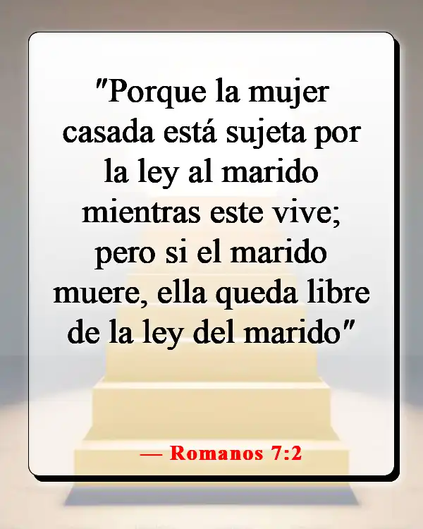 Versículos de la Biblia sobre cómo Dios te envía a la persona correcta (Romanos 7:2)