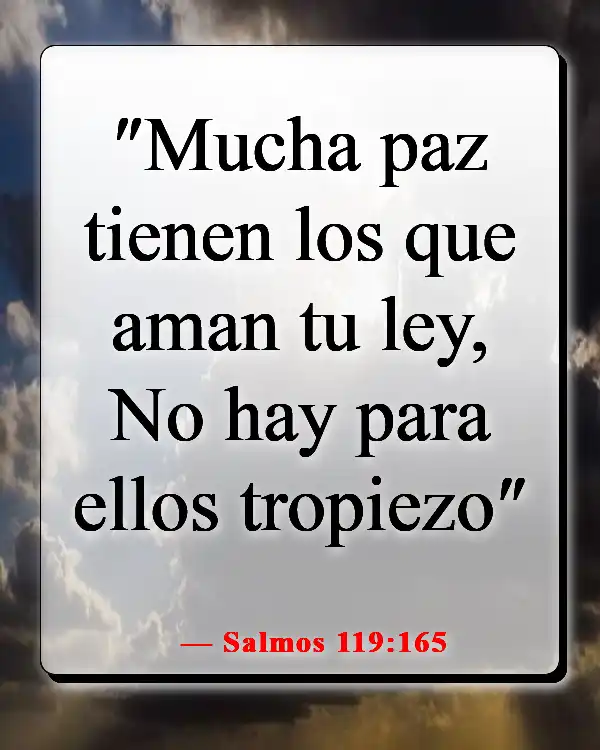 Versículo de la Biblia sobre llenar tu mente con cosas buenas (Salmos 119:165)