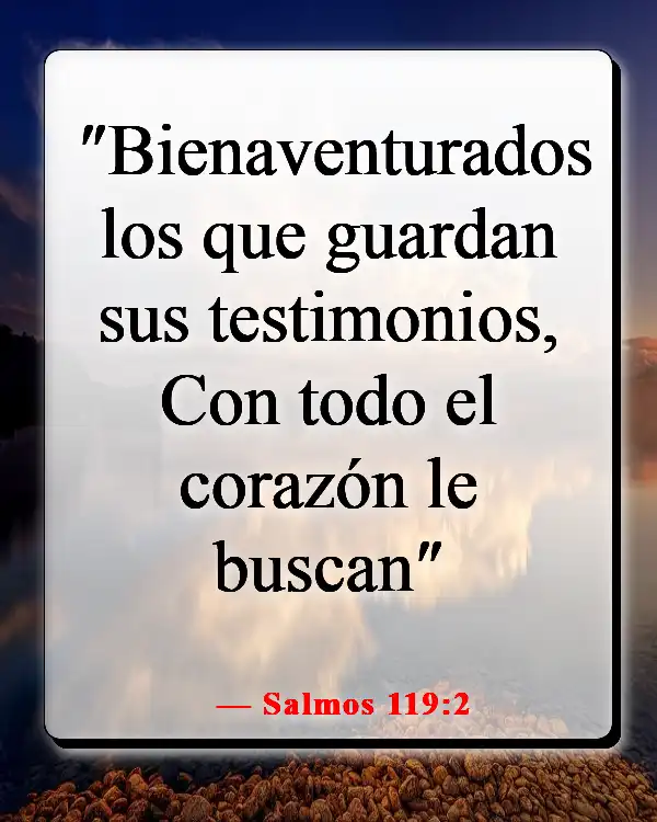 Versículos de la Biblia sobre cumplir la ley (Salmos 119:2)