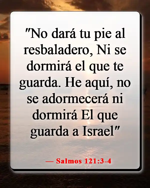 Versículos de la Biblia sobre viajar por el mundo (Salmos 121:3-4)