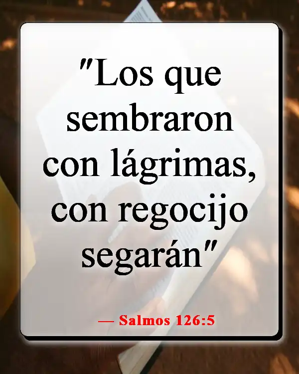 Versículos de la Biblia sobre sembrar y cosechar (Salmos 126:5)