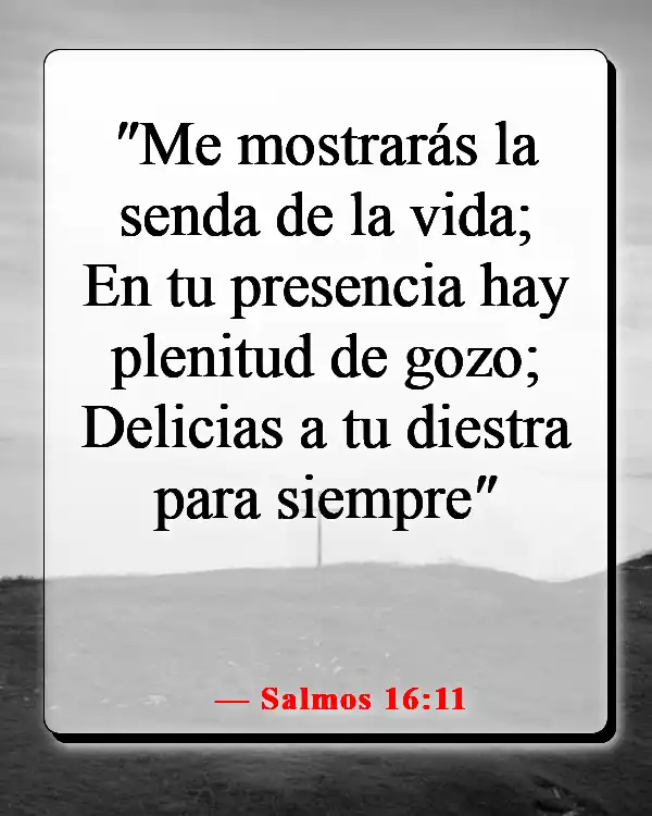 Versículos de la Biblia sobre sentir la presencia de Dios (Salmos 16:11)