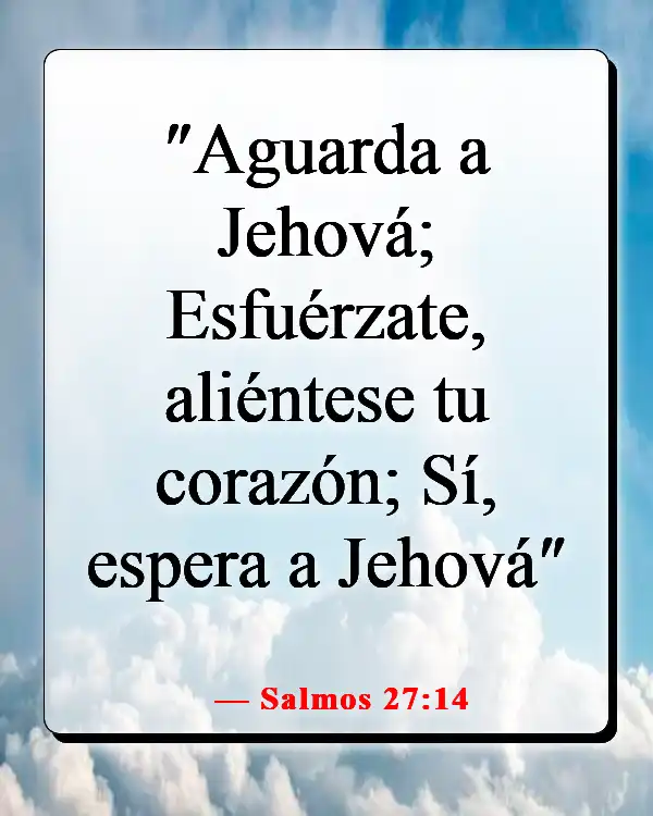 Versículo bíblico sobre las pruebas que nos hacen más fuertes (Salmos 27:14)