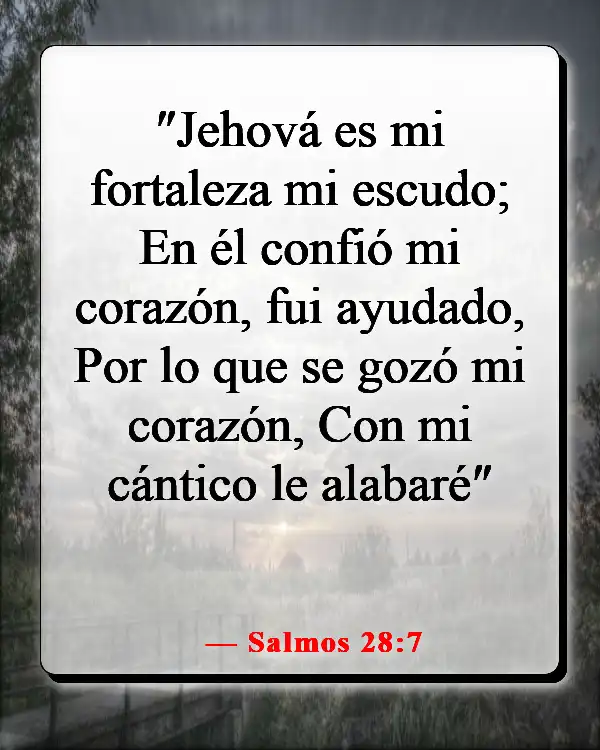 Versículos de la Biblia sobre cómo Dios te envía a la persona correcta (Salmos 28:7)