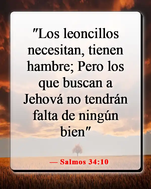 Versículos de la Biblia sobre cómo Dios te envía a la persona correcta (Salmos 34:10)