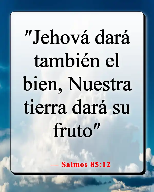 Versículos de la Biblia sobre sembrar y cosechar (Salmos 85:12)