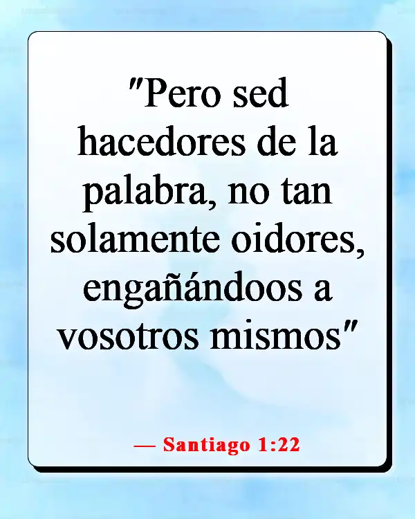 Versículos bíblicos sobre hipócritas autosuficientes (Santiago 1:22)